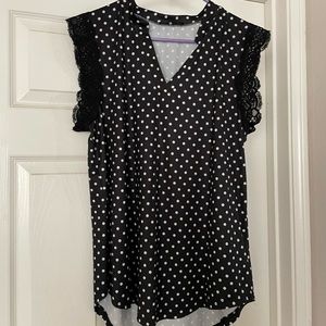Polka dot sleeveless top